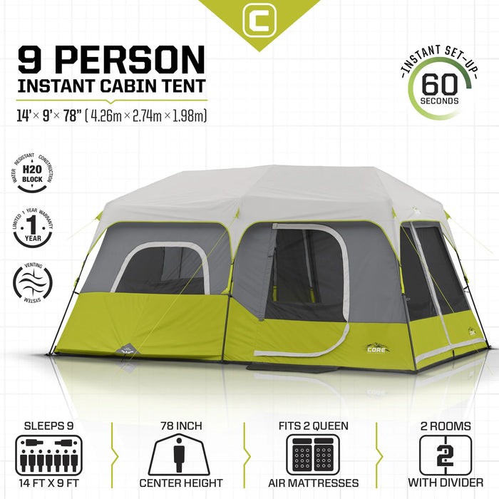CORE EQUIPMENT Instant Cabin Tent