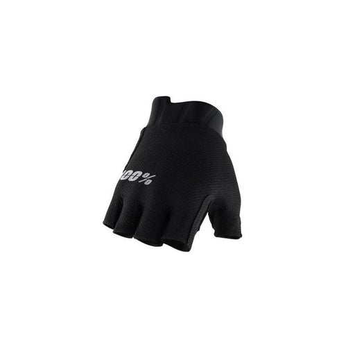 100% Exceeda Gel Short Finger Gloves Extra Large - Black - Adventure HQ