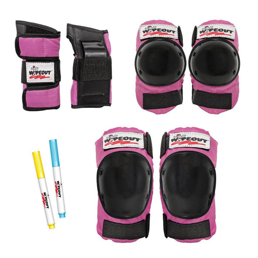 WIPE OUT Girl's Wipeout 3 Pack Pads 5+ - Pink - Adventure HQ