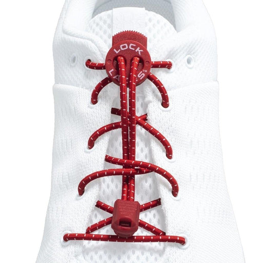 NATHAN Lock Laces -Red | No-Tie Lacing System | Elastane Blend - Adventure HQ