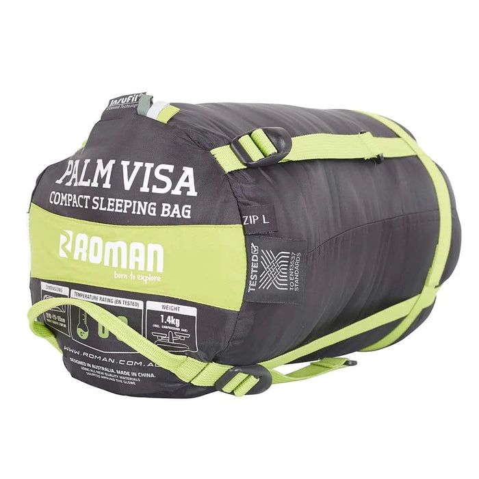 ROMAN Palm Visa Sleeping Bag - Lime - Adventure HQ