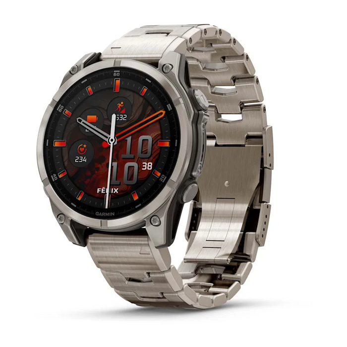 GARMIN Fenix 8 Amoled Sapphire Bare Titanium 47mm