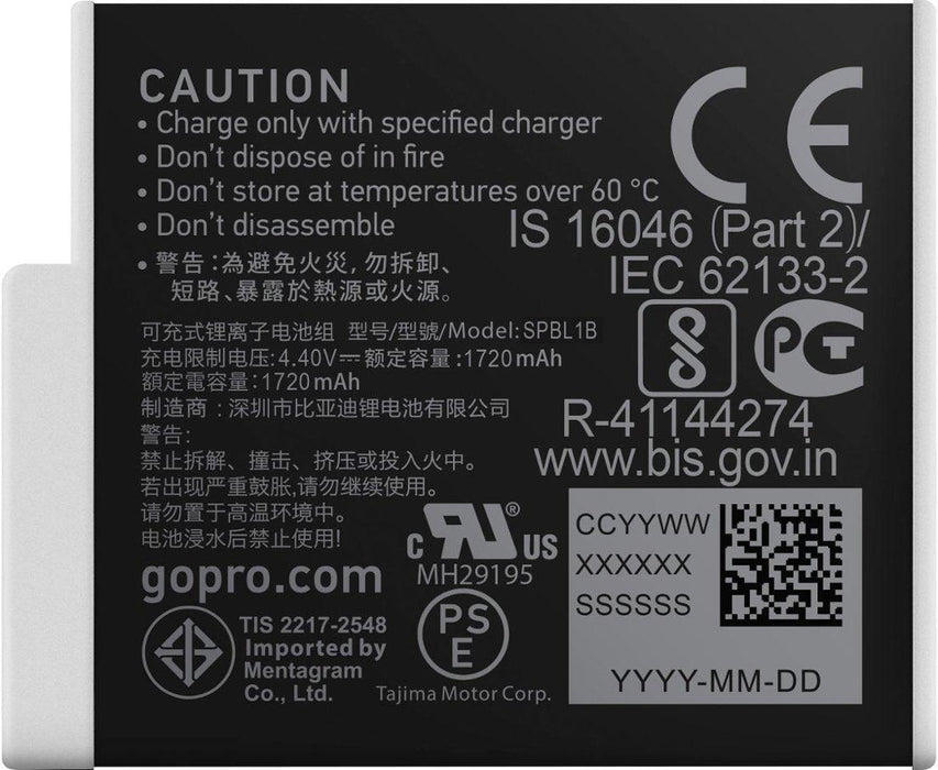 GOPRO Enduro Rechargeable Battery (HERO11/10/9 Black) - Adventure HQ