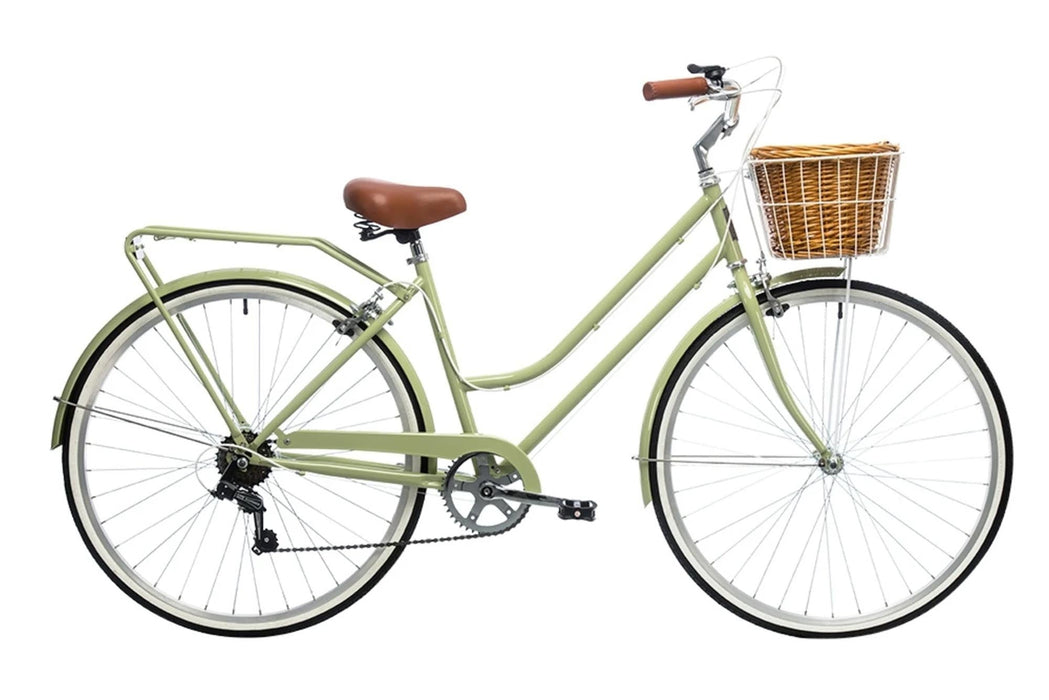 REID CYCLES Ladies Classic 7-Speed Vintage Bike Olive