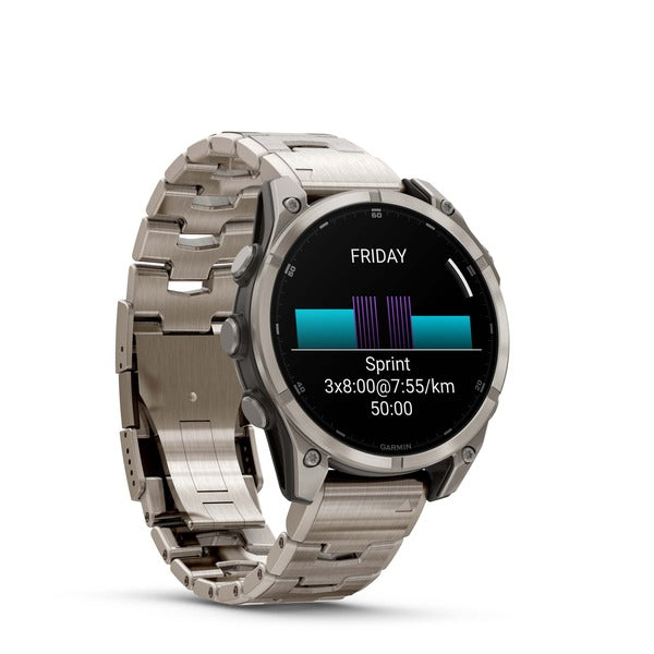 GARMIN Fenix 8 Amoled Sapphire Bare Titanium 47mm