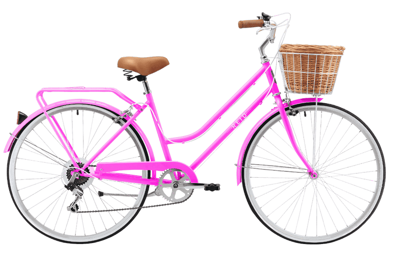 REID CYCLES Ladies Classic 7-Speed Vintage Bike Hot Pink