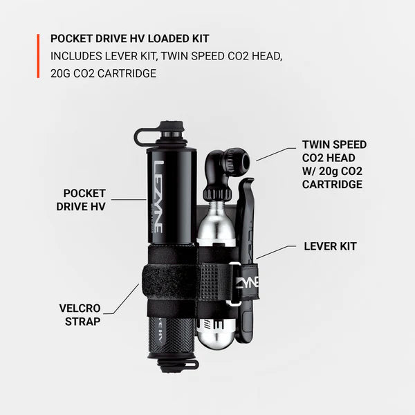 LEZYNE Pocket Drive High Volume Hi Gloss 90Psi