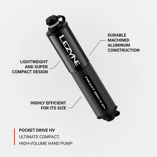 LEZYNE Pocket Drive High Volume Hi Gloss 90Psi
