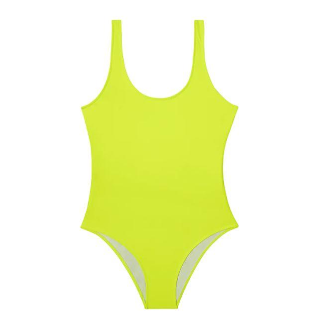 SLIPSTOP Women's Neon Yellow Adults Swimsuit