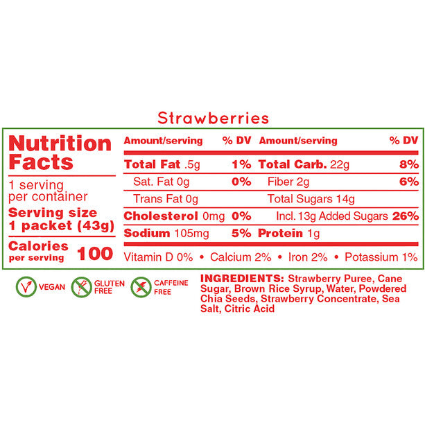 HUMA CHIA Energy Gel - Strawberries