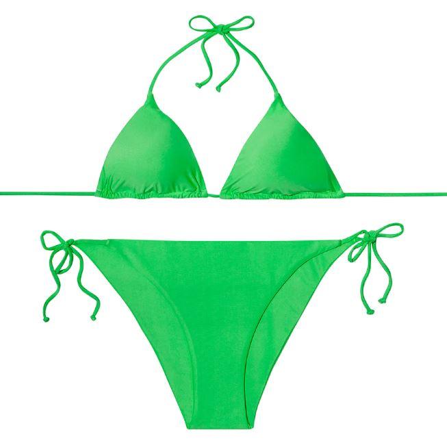 SLIPSTOP Women's Neon Green Triangle Adults Bikini Top