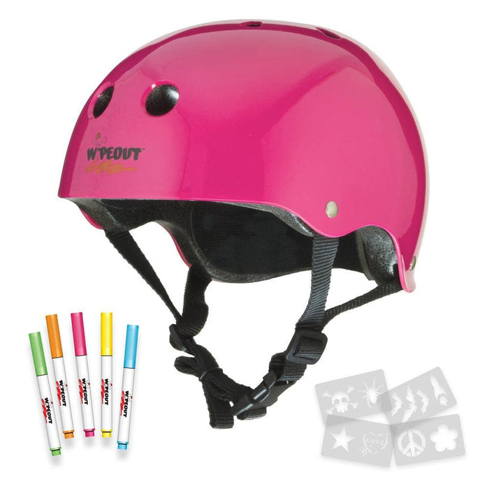 WIPE OUT Girl's Helmet 5+ - Neon Pink - Adventure HQ