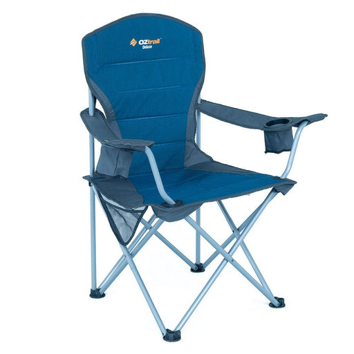 OZTRAIL Deluxe Arm Chair - Blue - Adventure HQ