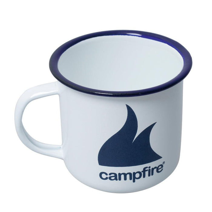 CAMPFIRE Enamel Mug 8CM - White - Adventure HQ