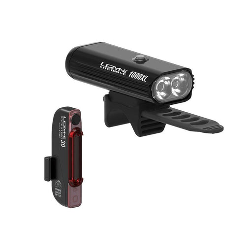 LEZYNE Lite Drive 1000XL/Stick Drive Bike Light Pair - Black - Adventure HQ