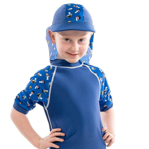 COEGA Boy's Flap Cap - Expo - Blue Mascot Kids - Adventure HQ
