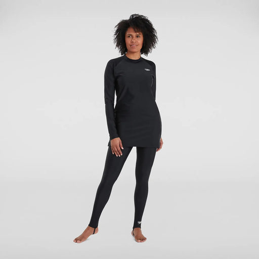 SPEEDO Women's Long-Line Swim Tunic - Black/White - Adventure HQ