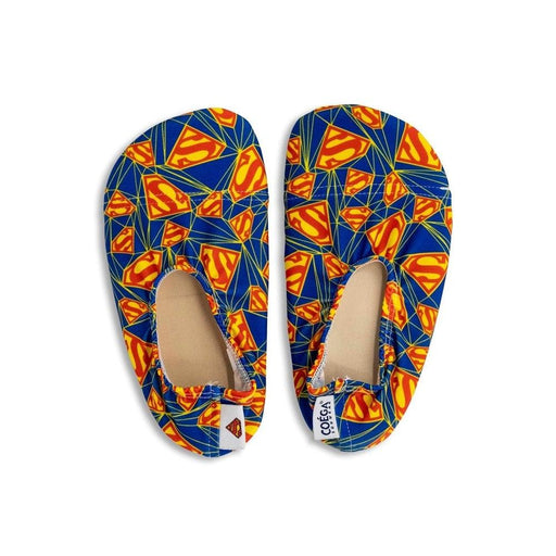 COEGA Boy's Pool Shoes - Warner Brothers 2021 Small - Blue Superman Logo - Adventure HQ