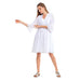 JUST NATURE Women's Miranda Short Dress - White - Adventure HQ