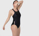 SPEEDO Women's Hexagonal Mesh Panel Swimsuit - Black/Oxid Grey - Adventure HQ