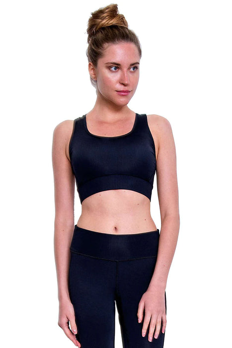 COEGA Ladies Swim Crop Top UK 8 - Black - Adventure HQ