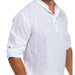 JUST NATURE Men's Long Sleeve Top T-Shirt - White - Adventure HQ