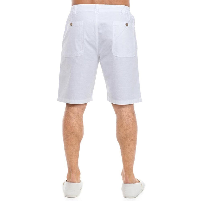 JUST NATURE Men's Jn Men Linen Shorts - White - Adventure HQ