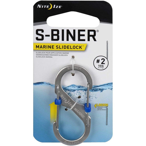 NITE IZE S-Biner Marine Slidelock 2 - Stainless | Corrosion-resistant | Double-gated Carabiner - Adventure HQ