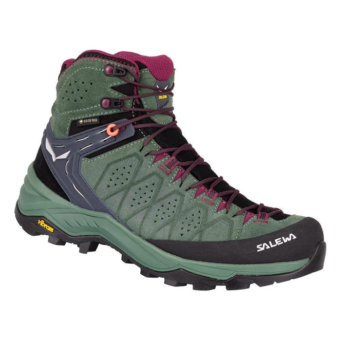 SALEWA Women's Alp Trainer 2 Mid Gore-tex UK 4 - Duck Green/Rhododendon - Adventure HQ