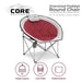 CORE EQUIPMENT Oversized Padded Round Chair - Wine - Adventure HQ
