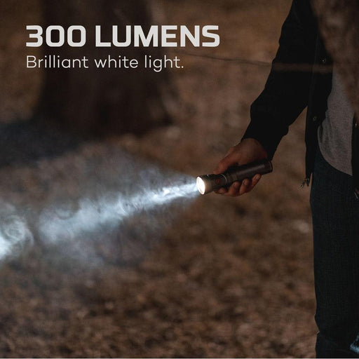NEBO Franklin Pivot 300 Lumen Rechargeable Flashlight - Storm Grey - Adventure HQ