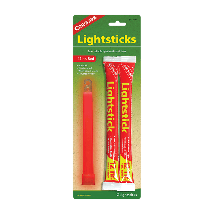 COGHLANS Lightsticks - Red - 2 Pack - Adventure HQ