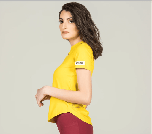 RZIST Women's Dimension T- Shirt - Extra Small- Mustard Yellow - Adventure HQ