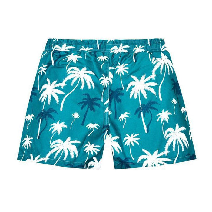 JUST NATURE Men's Swim Shorts - Palms In Green - Adventure HQ