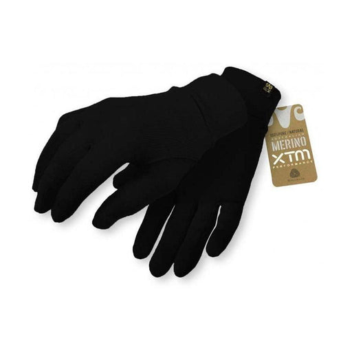 XTM Merino Gloves Medium - Black - Adventure HQ