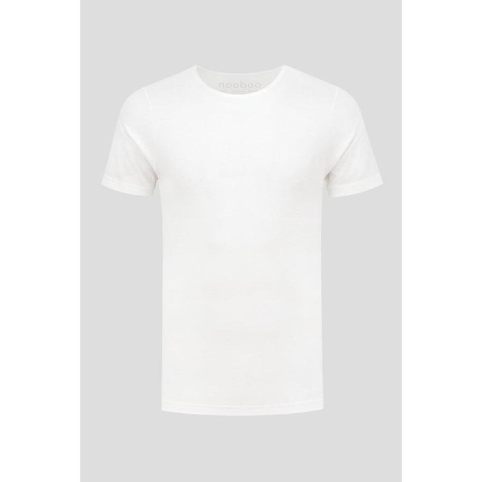 NOOBOO Men's Luxe Bamboo Crew Neck T-Shirt Large - White - Adventure HQ