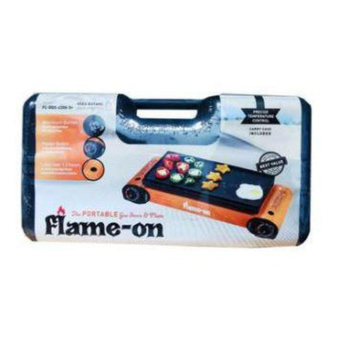 FLAME-ON Double Stove With Grill Plate - Adventure HQ