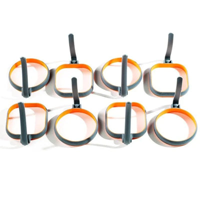 BLACKSTONE Egg Ring Tray Silicone 8 Pack (4 Round And 4 Square) - Adventure HQ