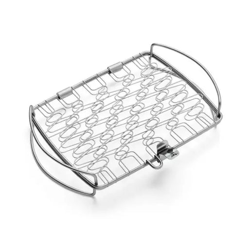 WEBER Small Stainless Steel Fish Basket - Silver - Adventure HQ