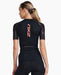 2XU Women's Aero Tri Sleeved Top - Black/Hyper Coral - Adventure HQ