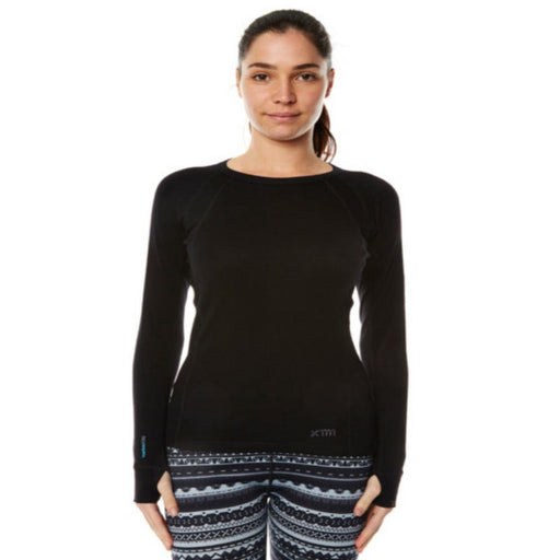 Xtm Merino Ladies Top-Black-12 - Adventure HQ