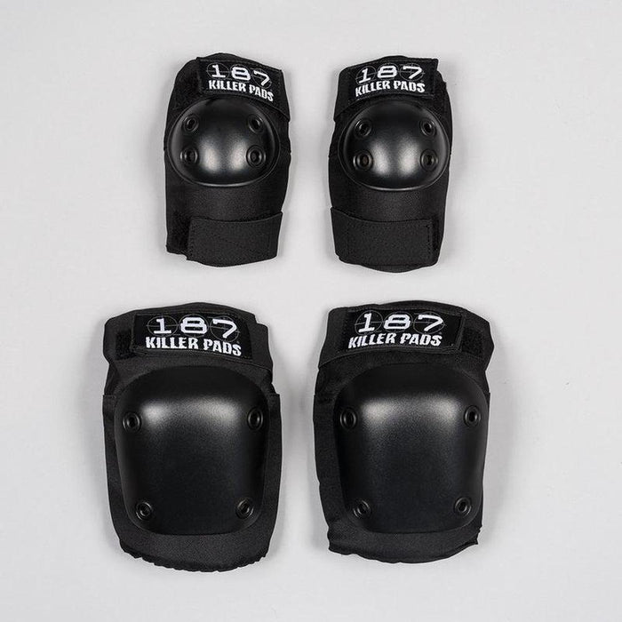 187 KILLER PADS Knee and Elbow Pad Combo Pack Large/Extra Large - Black - Adventure HQ