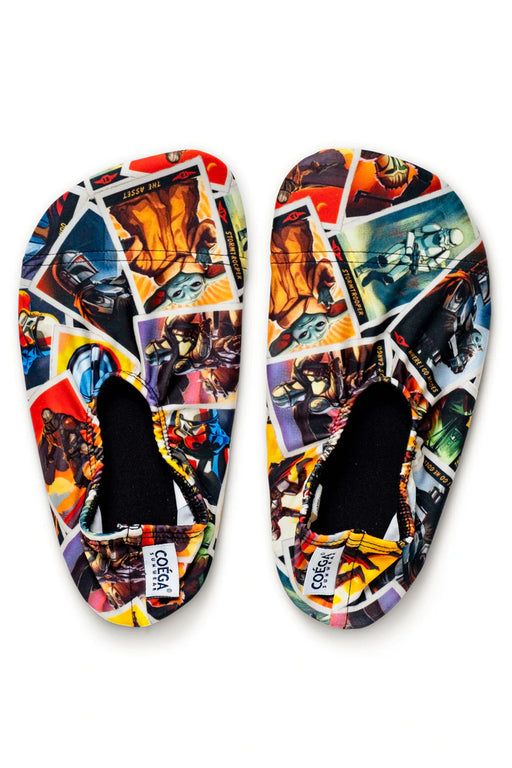 COEGA Boy's Star Wars Pool & Beach Shoes Extra Large - Black Mandalorian - Adventure HQ