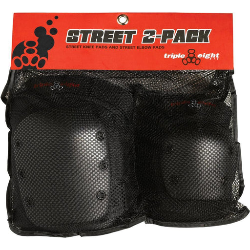 TRIPLE 8 Street Knee and Elbow Pads 2-Pack Small - Black - Adventure HQ