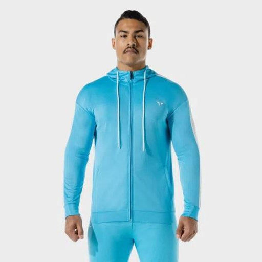 SQUAT WOLF Men's Hybrid Zip Up Large - Blue - Adventure HQ