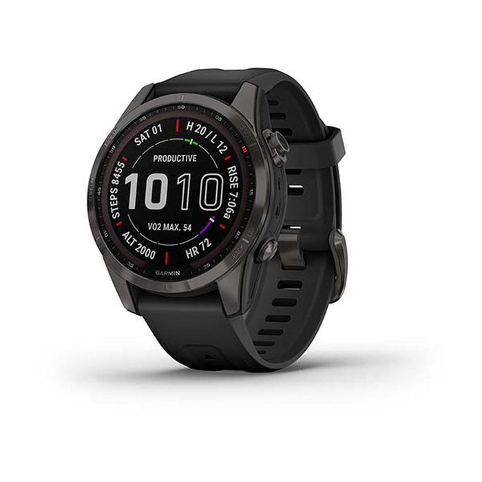 GARMIN Men's Fenix 7S 42MM - Sapphire/Carbon Grey - Adventure HQ