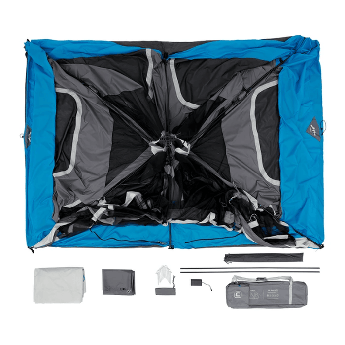 CORE EQUIPMENT 10 Person Lighted Instant Tent - Grey/Blue - Adventure HQ