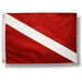 AOR Diver Flag - Red | Weather Resistant Nylon | 12 x 18 Inches - Adventure HQ