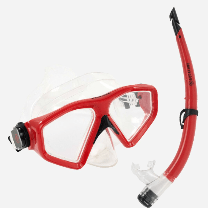 AQUALUNG Saturn Mask And Snorkel Combo - Red - Adventure HQ