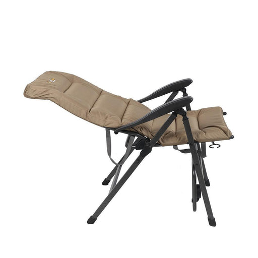 OZTRAIL Emperor 8 Position Arm Chair - Beige - Adventure HQ